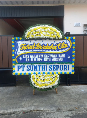 Papan Bunga Duka di Rajeg Mulya